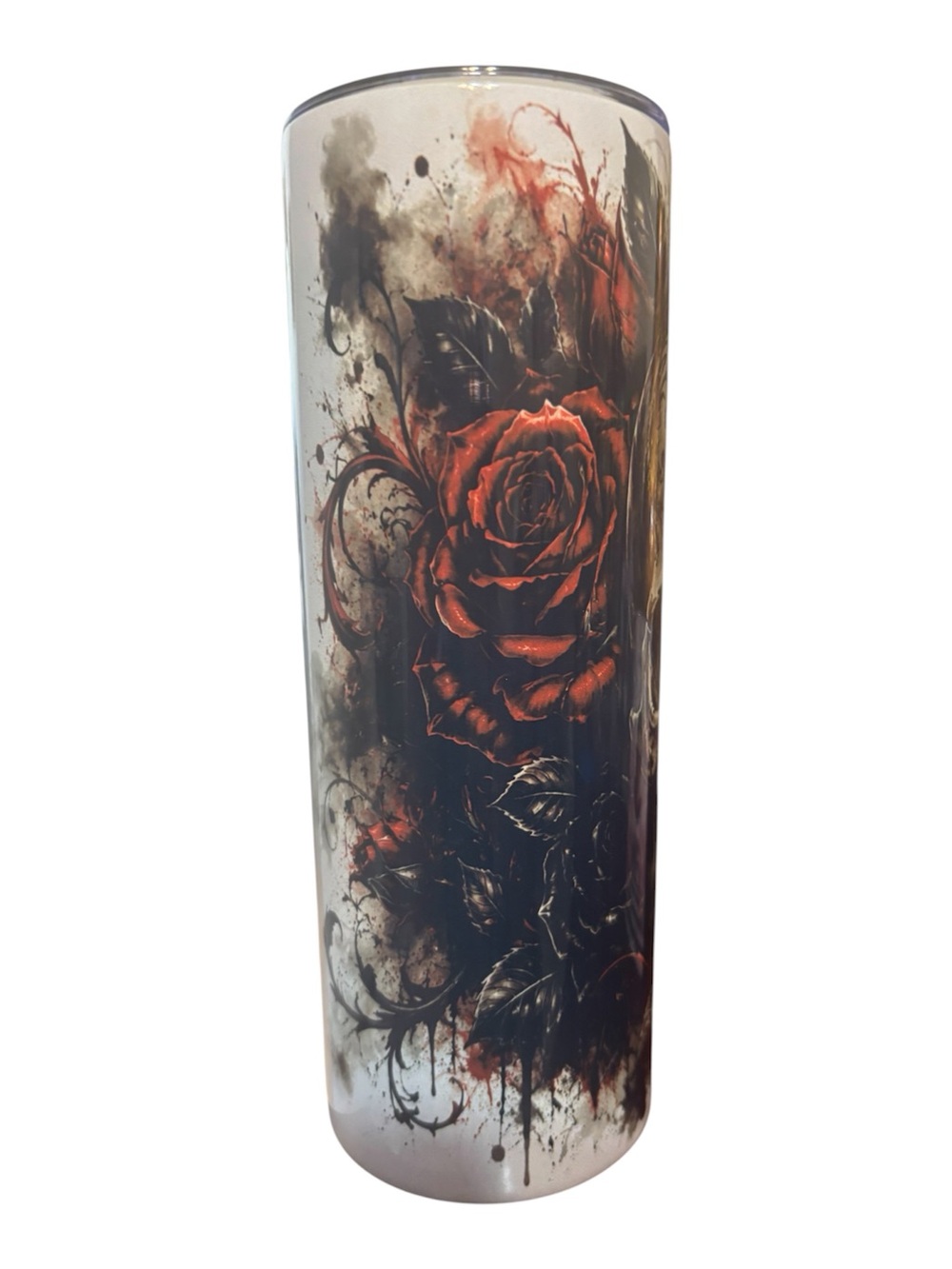 BUY NOW Skull with Roses Tumbler - Stainless Steel